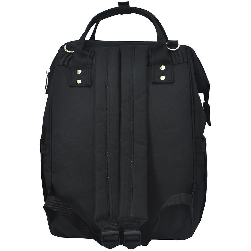 Solid Black NGIL Diaper Bag/Travel Backpack