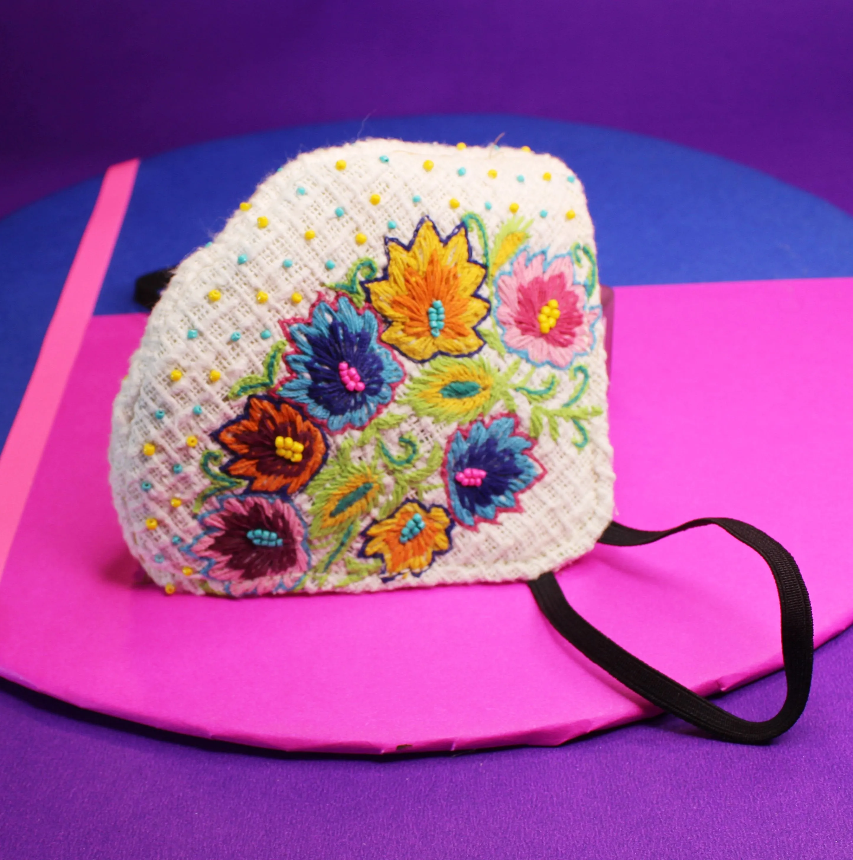 Spring Season Embroidered Mask