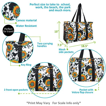 Sunflower Farm NGIL Zippered Caddy Large Organizer Tote Bag