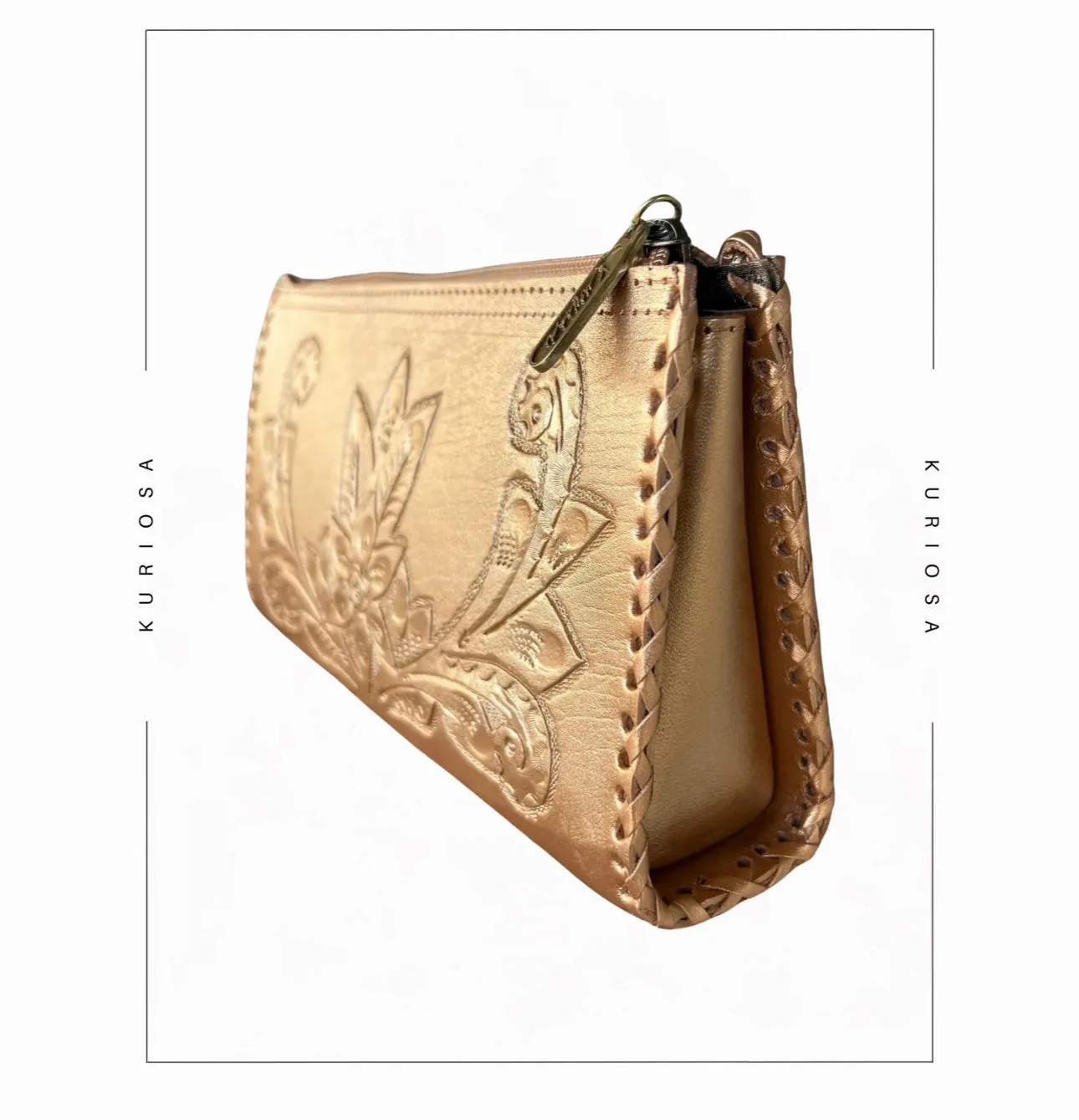 The Ella Handbag in Metallic Gold