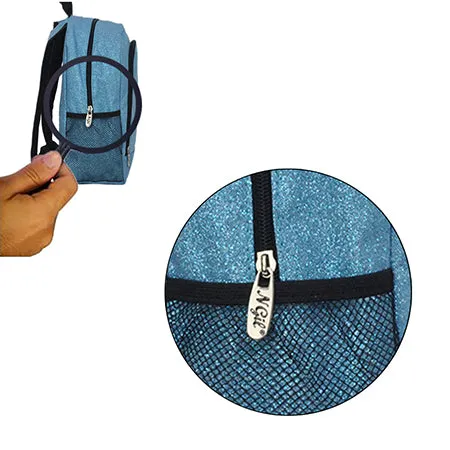 Turquoise Glitter Medium Size NGIL Backpacks For Dance and Cheer Competition