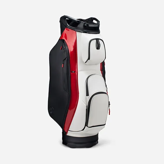 Vessel Lux 14-Way Cart Bag - White/Red/Black