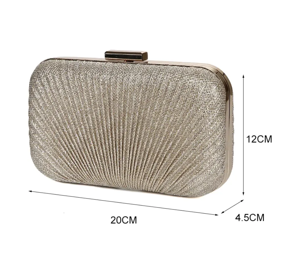 Vintage Clam Shell Gold Clutch