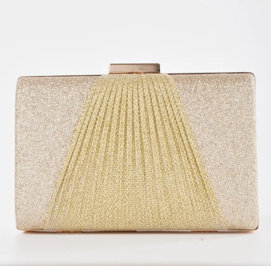 Vintage Look Evening Clutch Gold