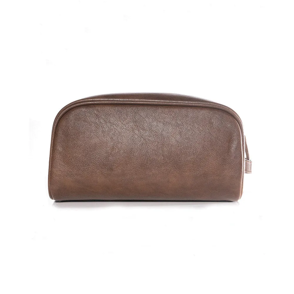 Walker & Hunt Large Wash Bag | Brown