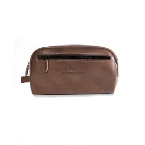 Walker & Hunt Large Wash Bag | Brown