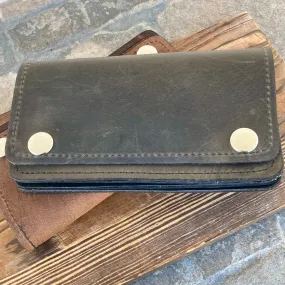 Wallet - Charcoal Biker - 3.5” x 6” - Genuine Leather - CBW3x6